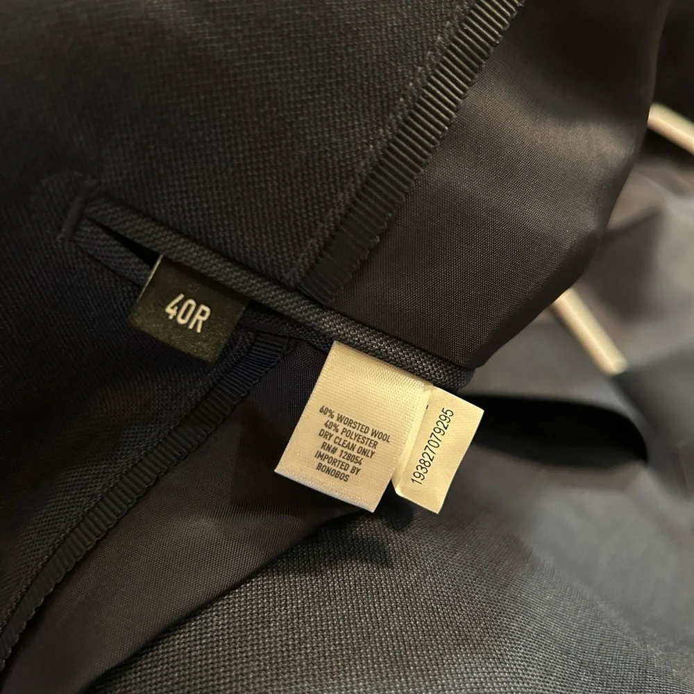 BONOBOS Blazer Slim Fit Wool blend 40R navy 2 Button new